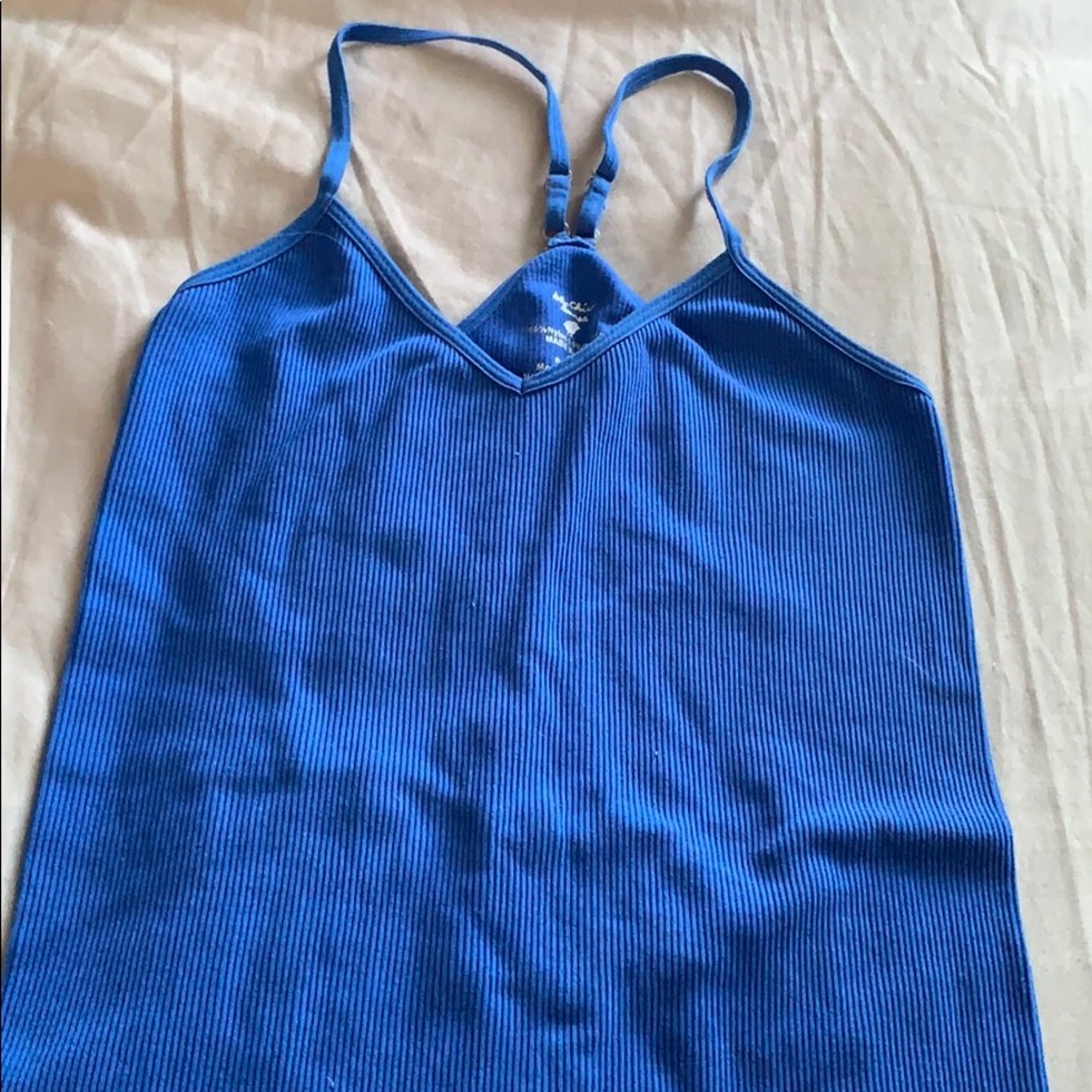 Small blue stretchy tank top